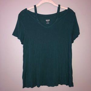 blue off the shoulder top